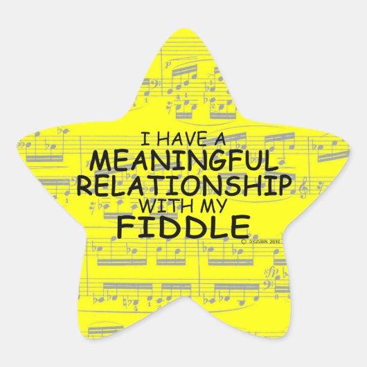 Étoile Relation significative Sticker Fiddle Star (Devant)