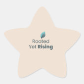 Étoile Rooted Yet Rising Minimal Motivational Sticker (Devant)