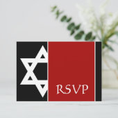 Etoile rouge et noire de David Bar Mitzvah RSVP (Debout devant)