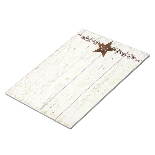 étoile rouillée et baies bloc-notes (Incliné)