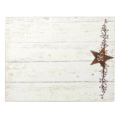 étoile rouillée et baies bloc-notes (Devant)