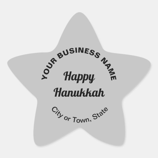 Étoile Salutation Hanoukka d'affaires sur Sticker Gris St (Devant)