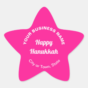Étoile Salutation Hanoukka d'affaires sur Sticker Rose St