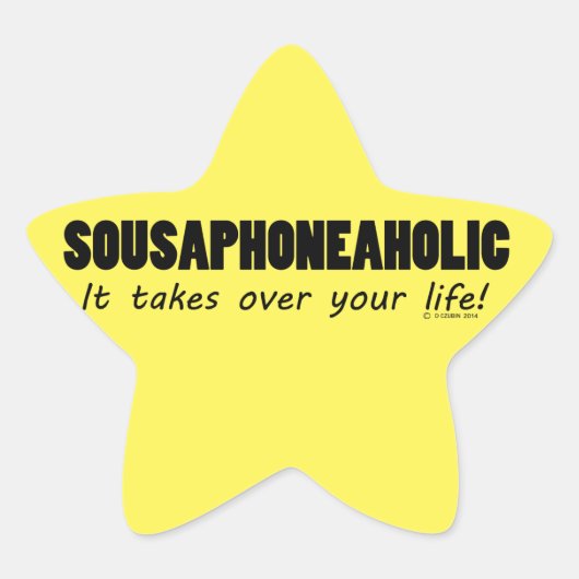Étoile Sousaphoneaholic Life Star Sticker (Devant)