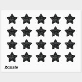 Étoile Ster Noël Texte sticker "Bonne année" (Feuille)