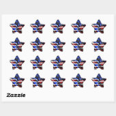 Étoile Sticker "American Flag" 4 juillet (Feuille)