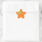 Étoile Sticker Arrière - plan Fleur Jaune (Sac)
