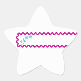 Étoile Sticker Arrière - plan Star Fleurs bleues