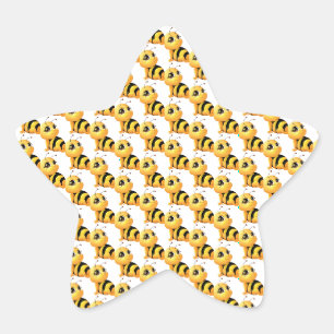 Étoile Sticker Baby shower abeille souriante