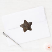 Étoile Sticker Black & Brown Abstrait Fractal Star (Enveloppe)