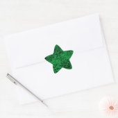 Étoile Sticker Black & Green Marble Star (Enveloppe)