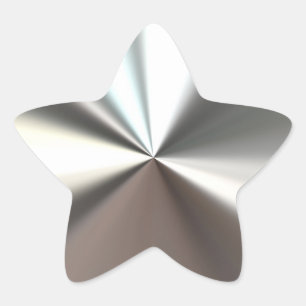 Étoile Sticker brillant en argent
