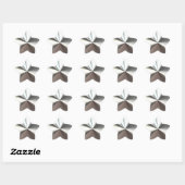 Étoile Sticker brillant en argent (Feuille)