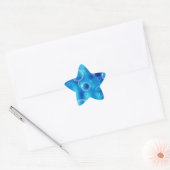 Étoile Sticker Bulles Bleues (Enveloppe)