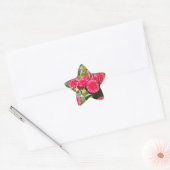 Étoile Sticker Dahlias Rose Profond (Enveloppe)