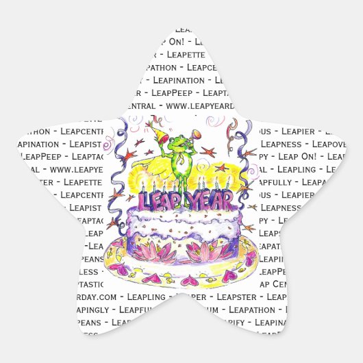 Étoile Sticker de l'année bissextile (Devant)