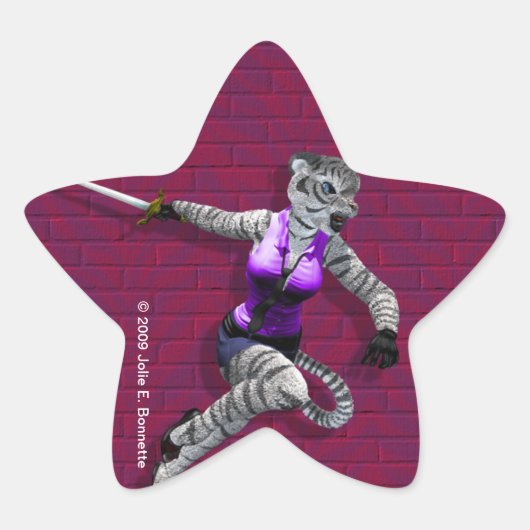 Étoile Sticker de l'étoile de tigre de charge (Devant)