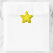 Étoile Sticker de style balloon jaune (Sac)