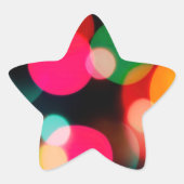 Étoile Sticker du parti Multicolor Bokeh (Devant)