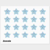 Étoile Sticker en forme d'étoile bleu clair de marque com (Feuille)