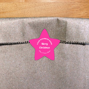 Étoile Sticker en forme d'étoile de Noël rose