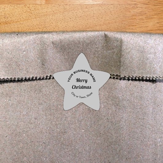 Étoile Sticker en forme Gris Noël Business Star