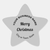 Étoile Sticker en forme Gris Noël Business Star (Devant)