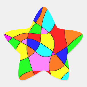 Étoile Sticker en verre tendu