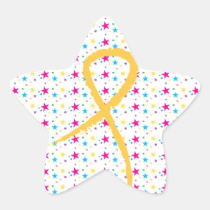 Étoile Sticker Golden Ribbon Stars