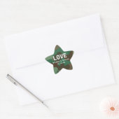 Étoile Sticker Mariage Camouflage Star Love personnalisé (Enveloppe)