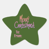Étoile Sticker Ombré Joyeux Noël Star (Devant)