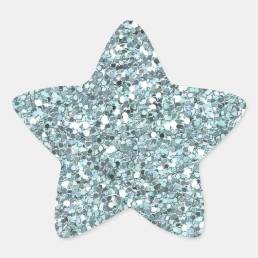Étoile Sticker Parties scintillant bleues (Devant)