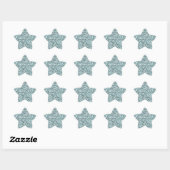 Étoile Sticker Parties scintillant bleues (Feuille)