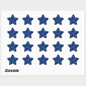 Étoile Sticker Parties scintillant bleues (Feuille)