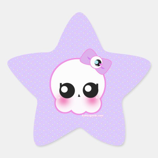 Étoile Sticker pour fille crâne (Devant)