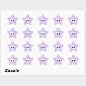Étoile Sticker pour fille crâne (Feuille)