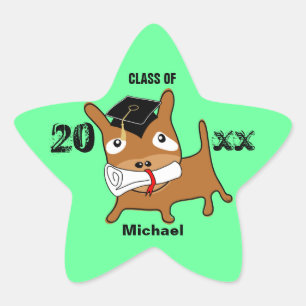 Étoile Sticker pour marionnettes Star Graduation Turquois