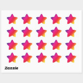 Étoile Sticker Rainbow Colours Star (Feuille)
