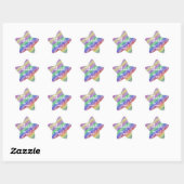 Étoile Sticker Rainbow Merci Star (Feuille)