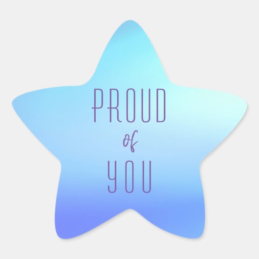 Étoile Sticker Soft Color Star "Fière De Vous" (Devant)