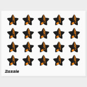 Étoile Sticker Star avec design musical (Feuille)