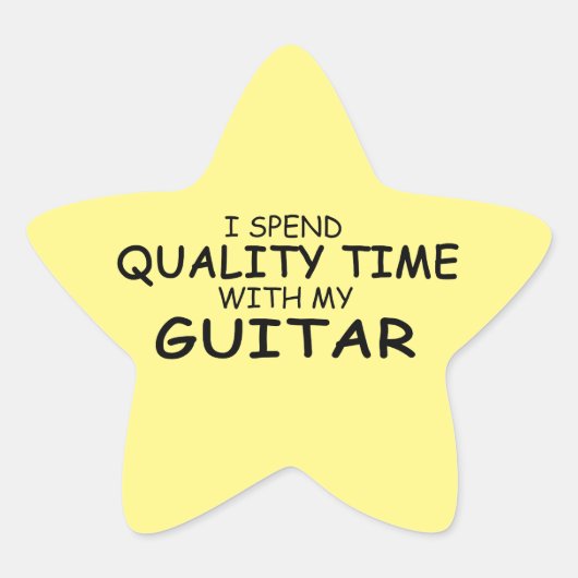 Étoile Sticker Star Guitar Time de qualité (Devant)