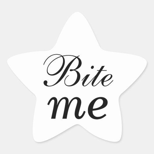 Étoile Sticker White Star Bite Me (Devant)