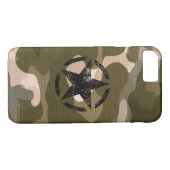 Étoile sur coque iphone de style Burlap (Dos (Horizontal))