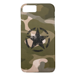 Étoile sur coque iphone de style Burlap