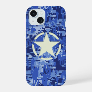 Étoile sur fond de camouflage numérique de la mari
