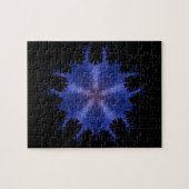 Etoile violet géométrique ciel noir puzzle noir (Horizontal)