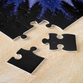 Étoile violette géométrique noir ciel puzzle puzzl (Côté)