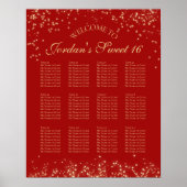 Étoiles 12 table Tableau de siège Rouge (Devant)