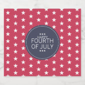 Étoiles 4 juillet Fête de l'Indépendance Étiquette (Étiquettes simples)